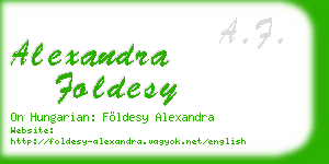 alexandra foldesy business card