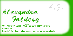 alexandra foldesy business card